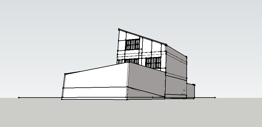 Residential building detail 3d model Sketch-up file