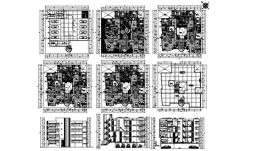 Residential Building Plan In DWG File