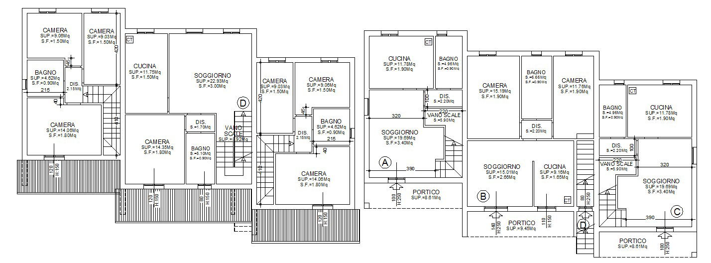 Residential bungalow layout in AutoCAD