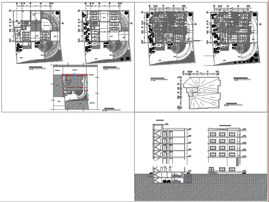 Residential complex layout dwg.