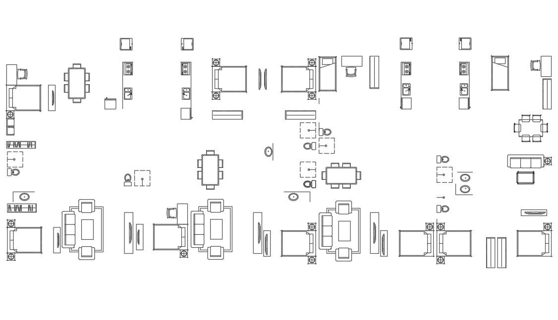 Residential furniture cad block details