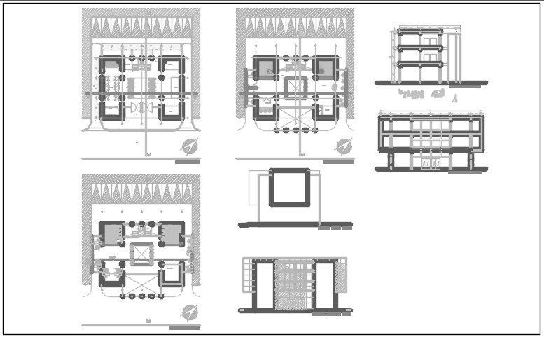 Residential house elevation view detail dwg file