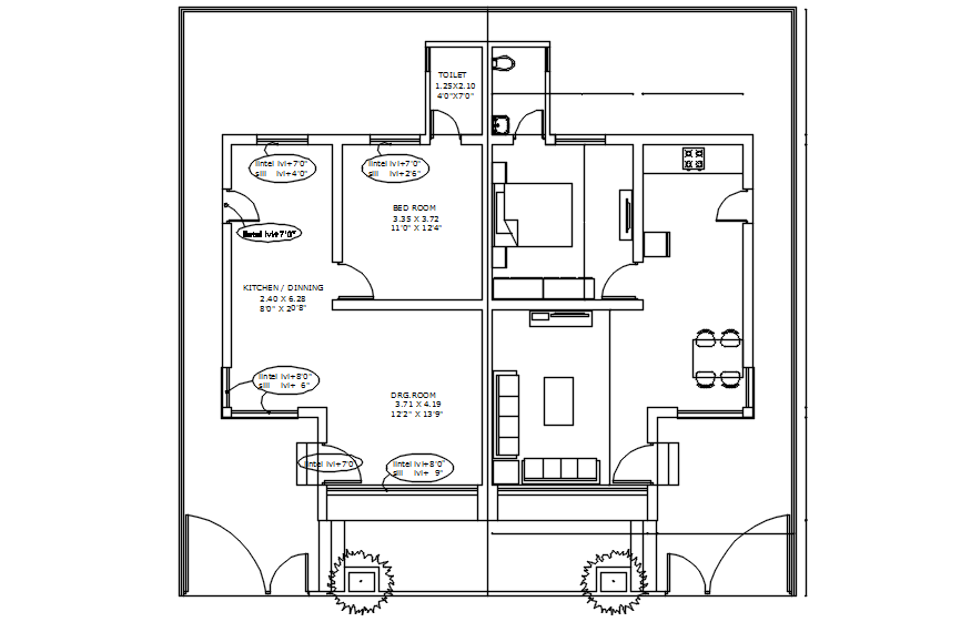Residential house in autocad