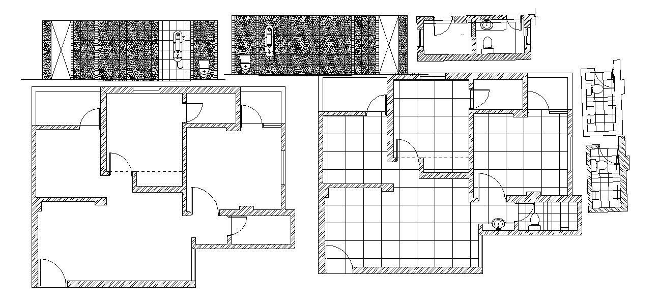 Small House Floor Design In DWG File