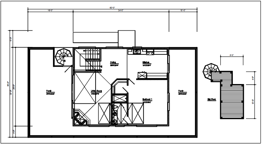 Residential house plan detail with dimension, furnisher in room dwg file