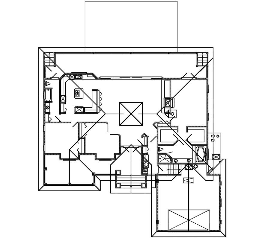Residential building plans in AutoCAD file