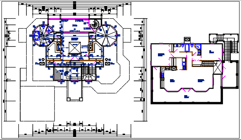 Residential house working plan detail view details dwg file