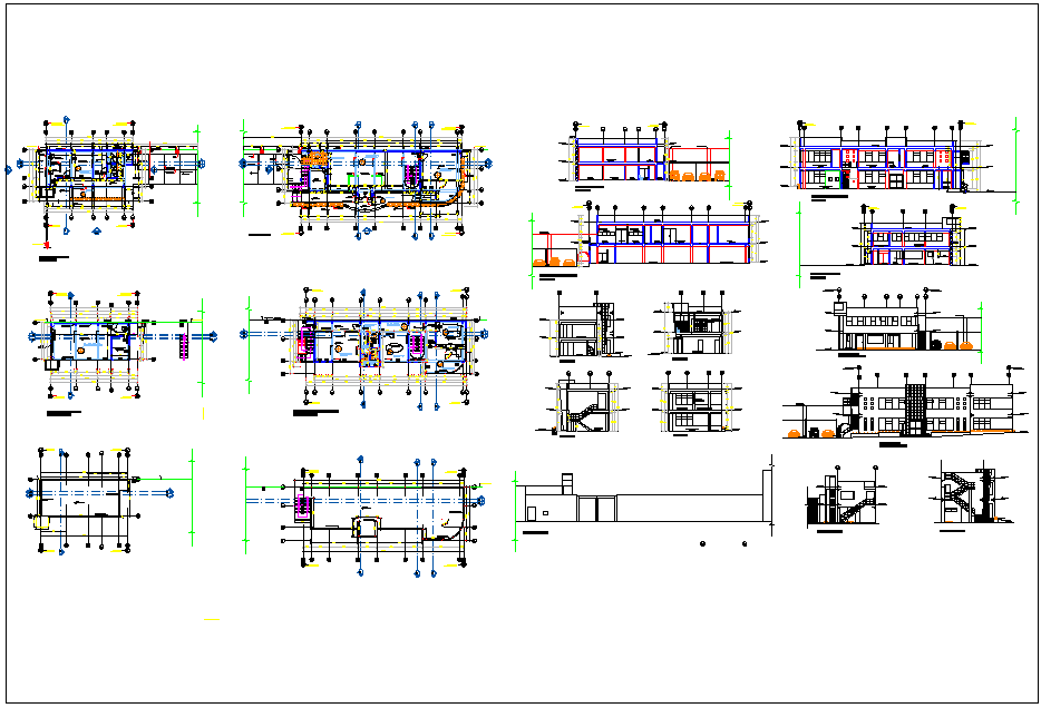 Residential housing plan detail information dwg file