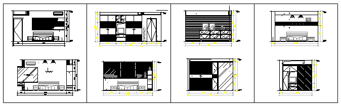 Residential interiors design drawing