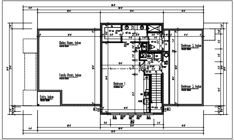 Residential luxurious house plan view detail dwg file