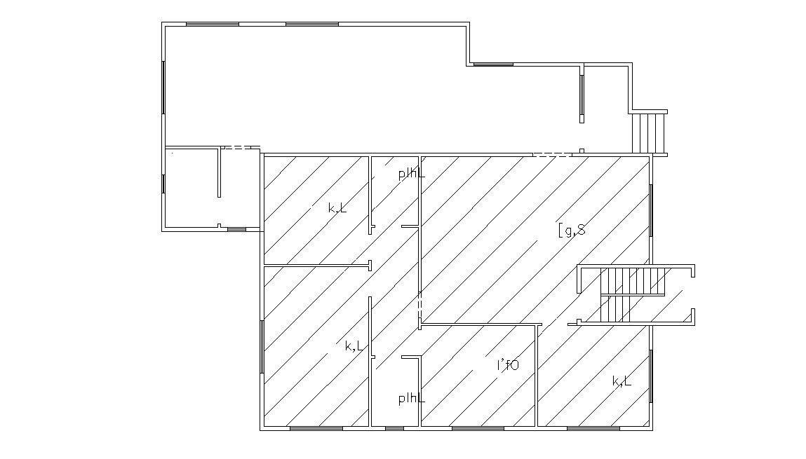 Residential Building Design With Terrace Floor Dwg Drawing