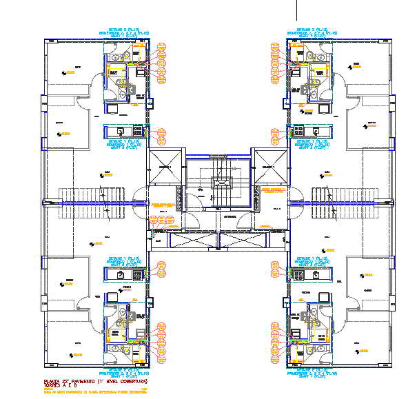 Residential Building Floor Layout Plan in DWG Design File