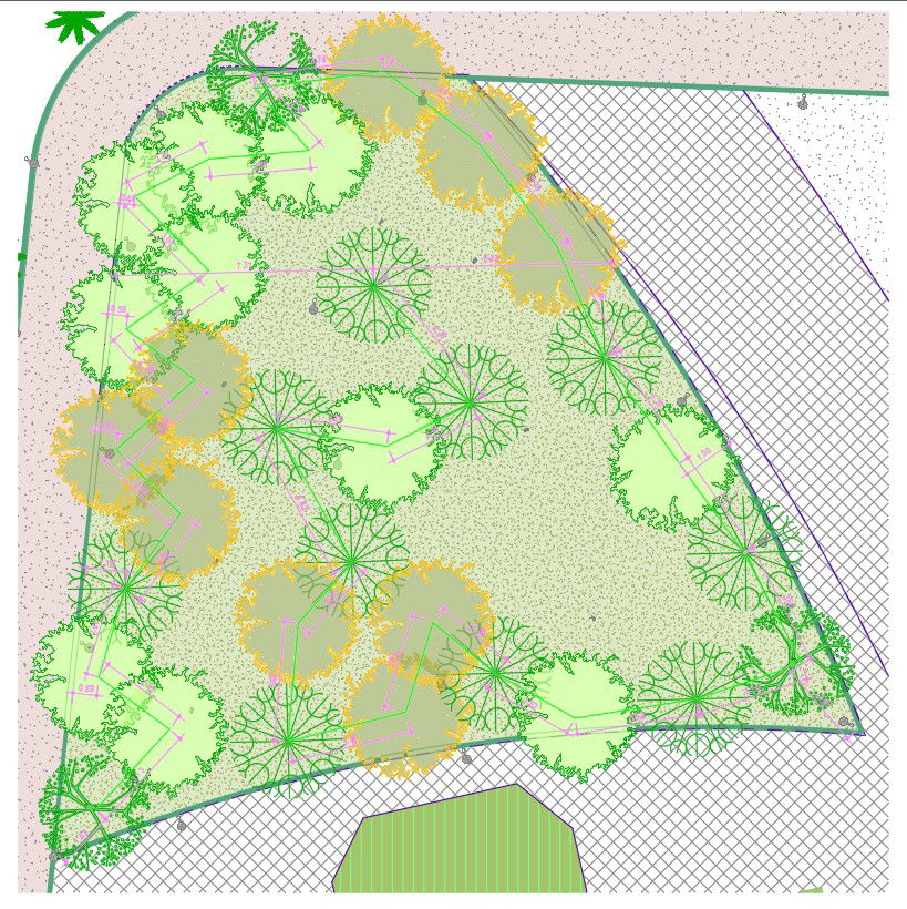 2D CAD Drawing File of Residential Garden AutoCAD Plan