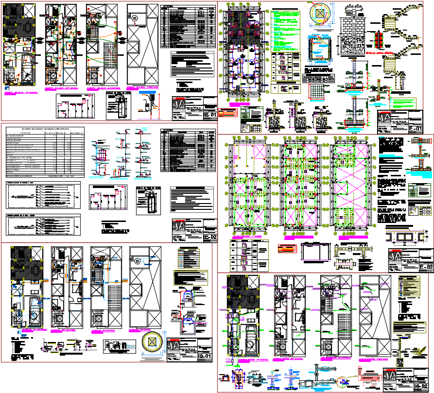 Residential House Architecture Construction DWG Files