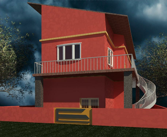 Residential House 3D Design  50' X 70'