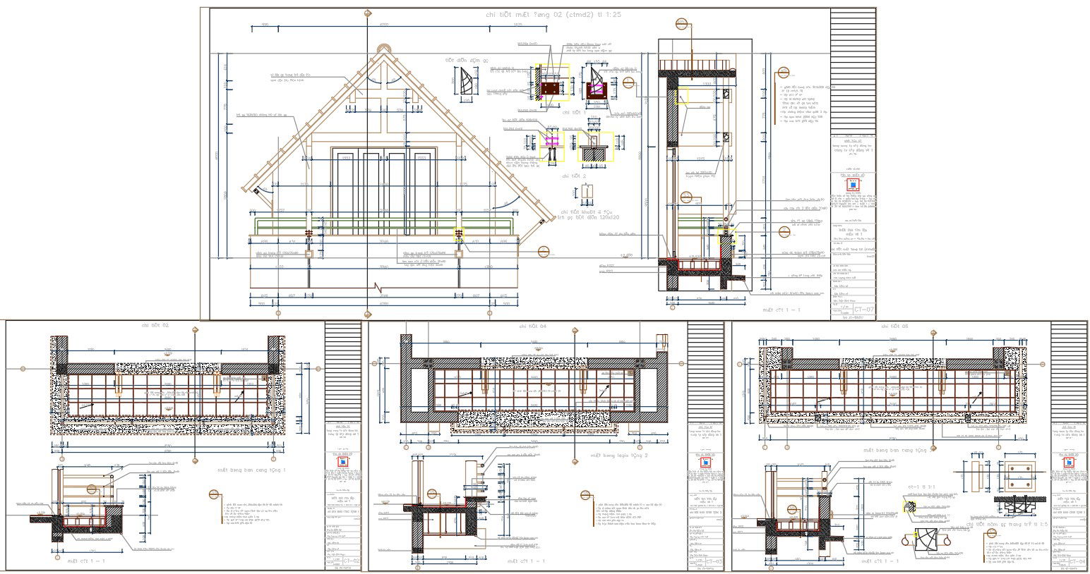 Residential House Roof Architecture Sectional DWG File