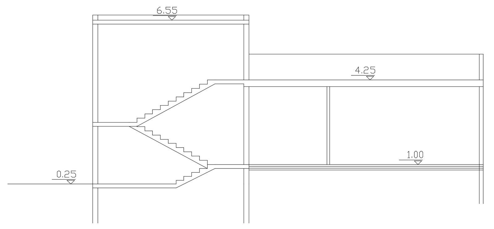Residential House Section Layout CAD File