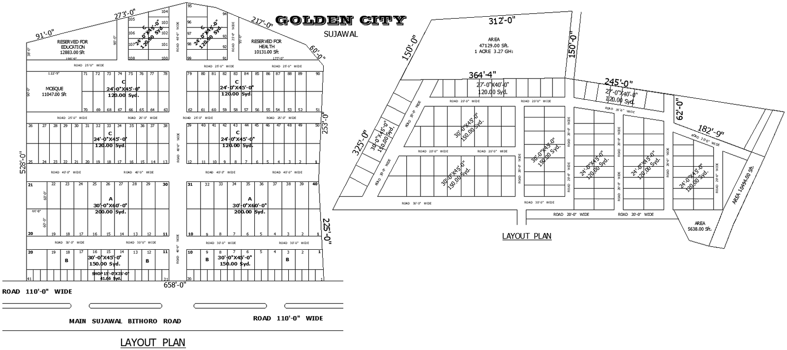Residential Plot Development Layout DWG AutoCAD Plan