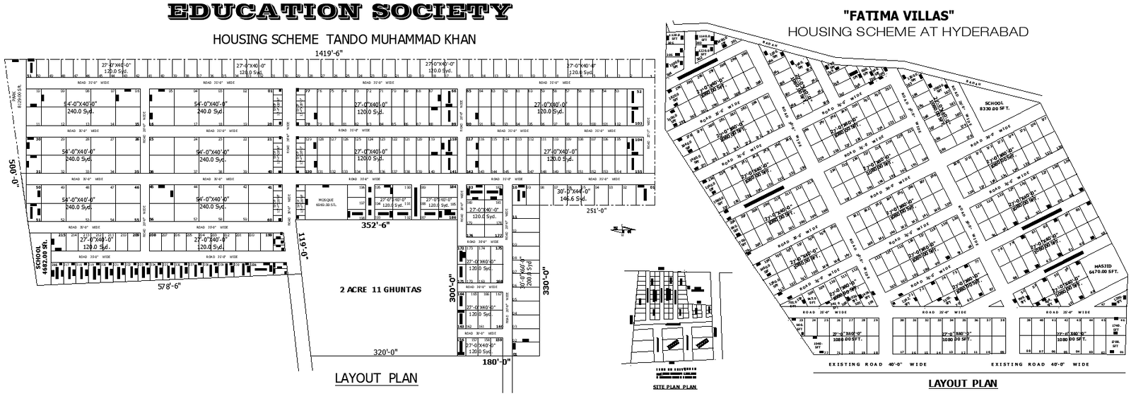 Residential Plotting Scheme Layout DWG Download | Cadbull