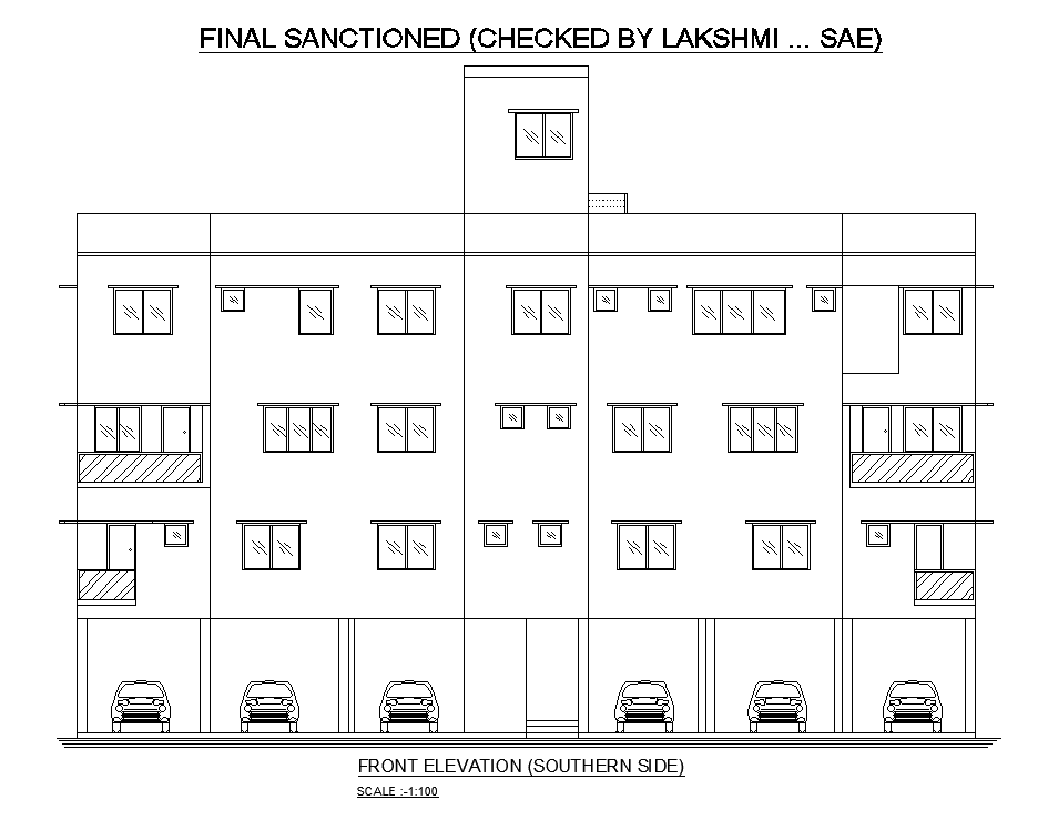 Residential building design cad drawing is given in this cad file. Download this cad file now.