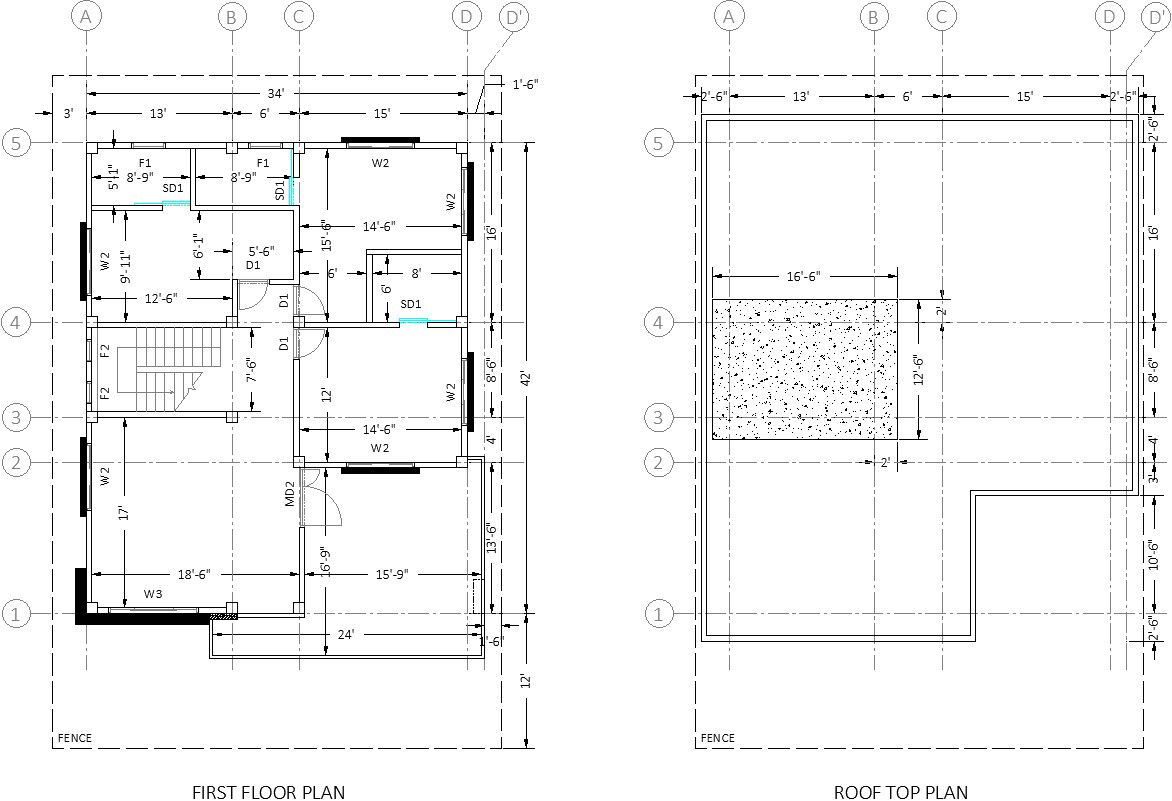 Residential building  plan 