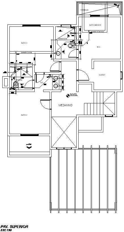 Residential bungalow first floor layout AutoCAD file, cad drawing, dwg format