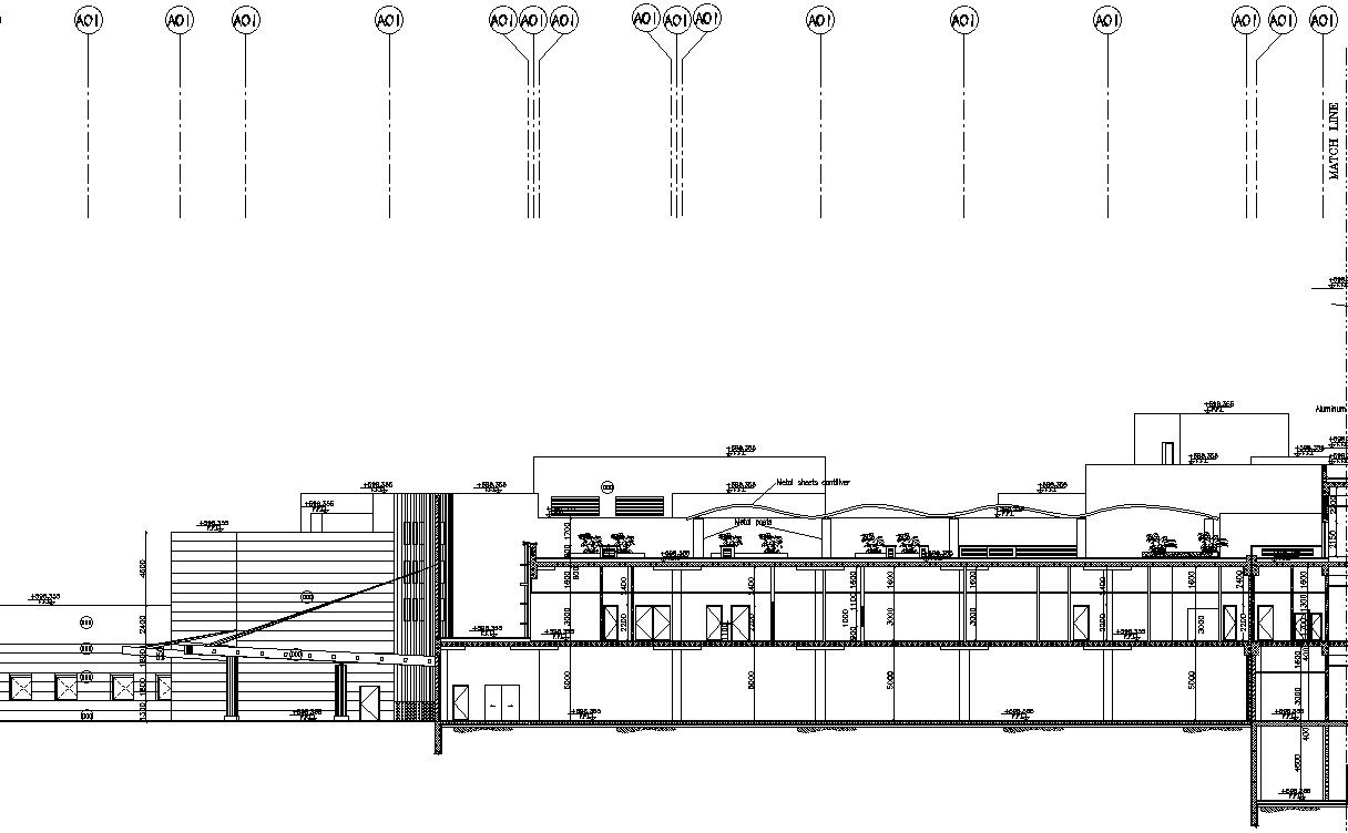Residential bungalow structure layout Autocad file , cad drawing , dwg format