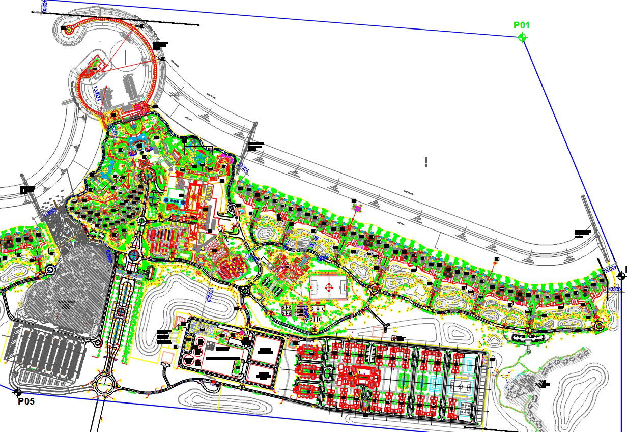 Resort Beach Master Plan DWG AutoCAD for Detailed Architectural Design