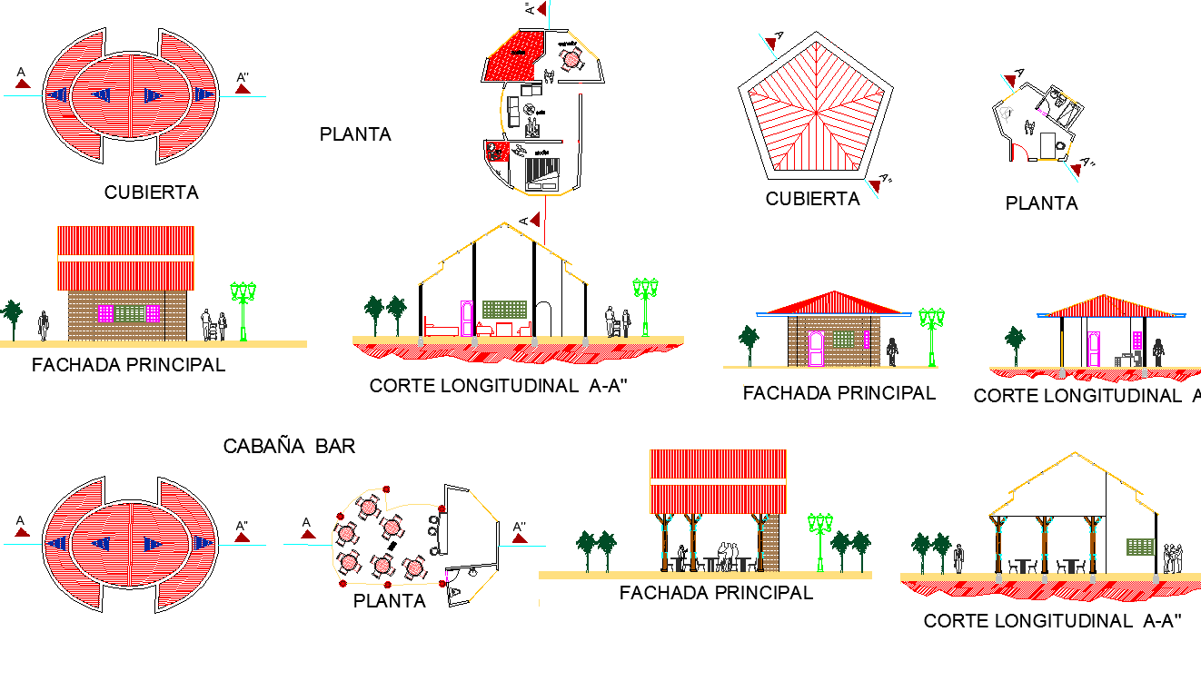 Resort Bedrooms Plan dwg file