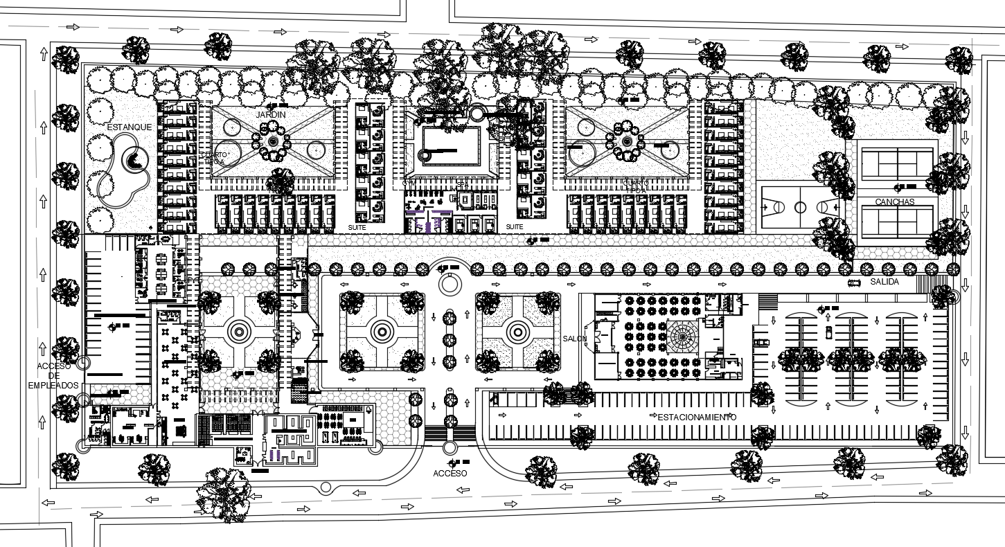 Resort Master Plan AutoCAD Drawing Download DWG File