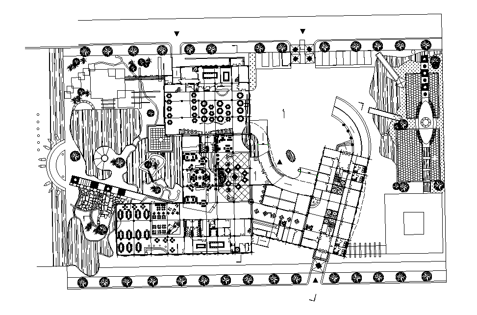 Resort typical floor plan detail drawing specified in this AutoCAD file. Download the AutoCAD file.