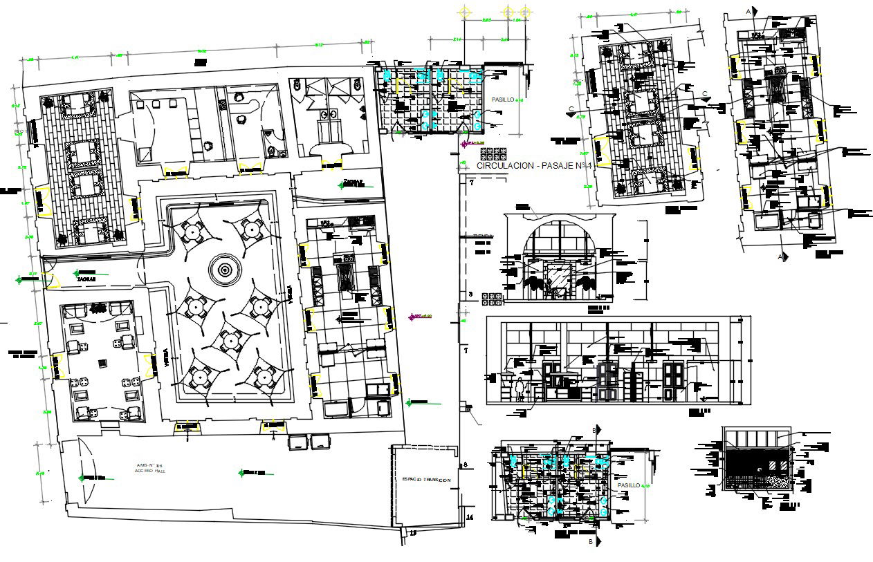 Restaurant And Cafe Project DWG File