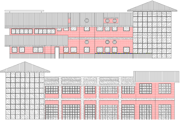 Restaurant Architecture Design and Layout dwg file