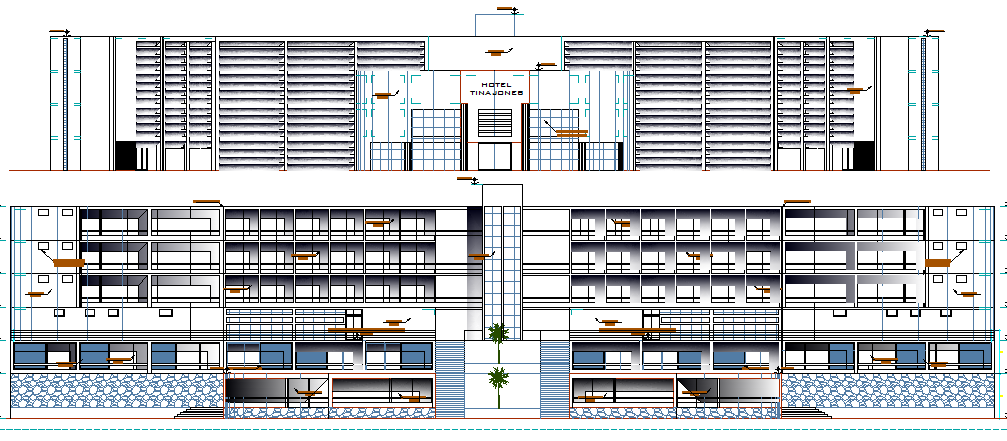 Restaurant Architecture Design of Five Star Hotel dwg file