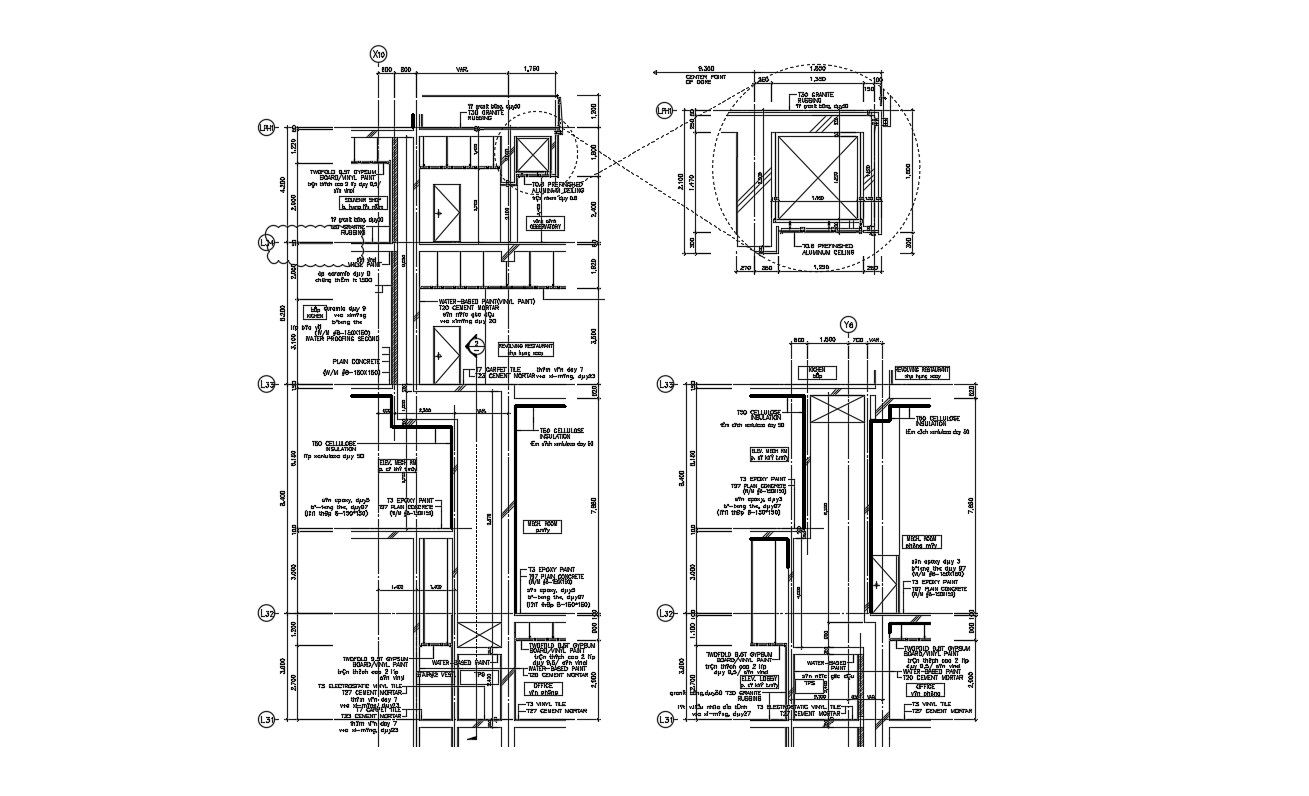 Restaurant Building Section Plan