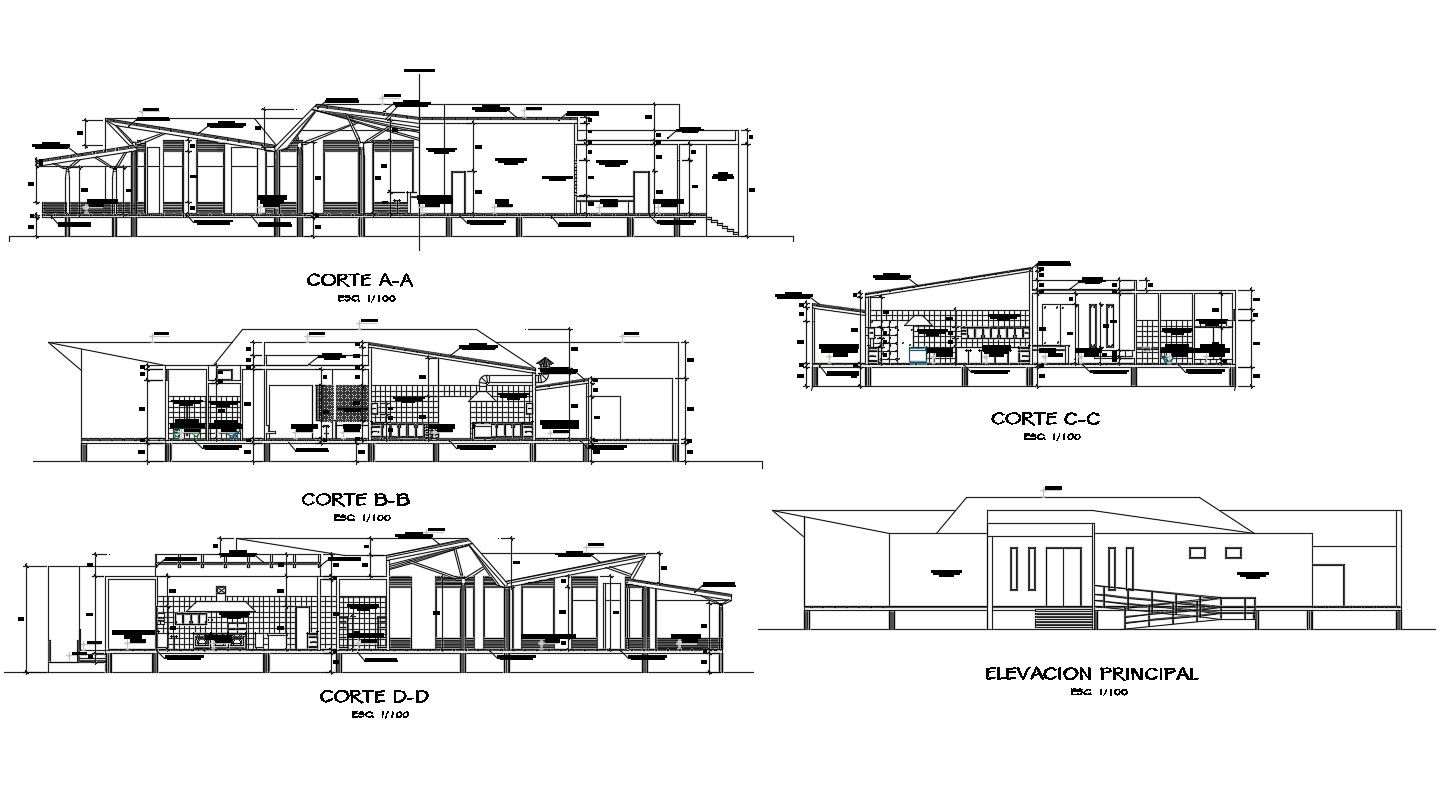 Restaurant Elevation Design AutoCAD File