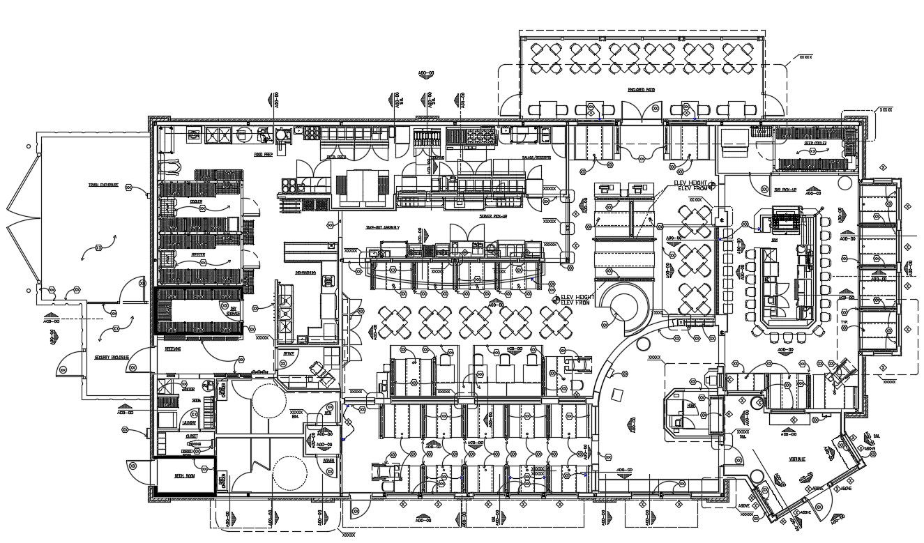 Restaurant Interior Design Plan
