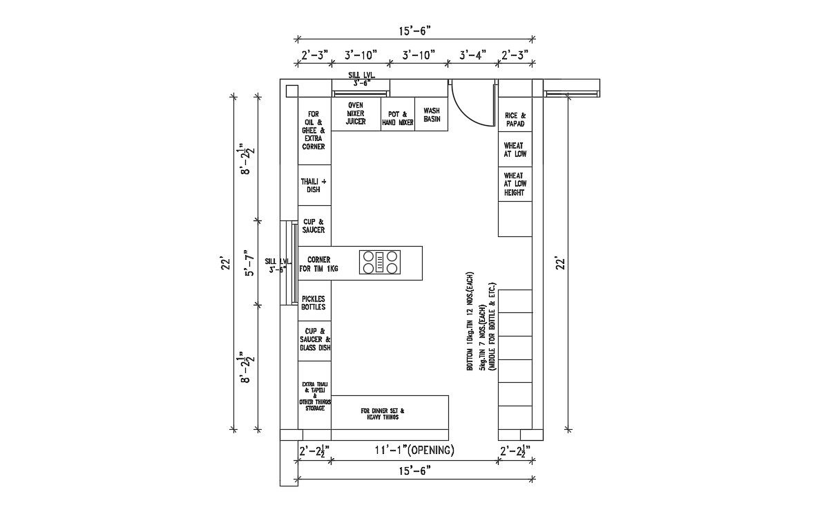 Restaurant Kitchen Layout CAD Drawing