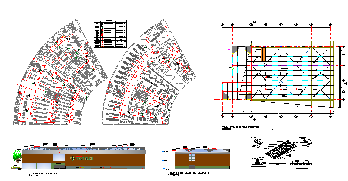 Restaurant LAy-out & structure & Elevation detail