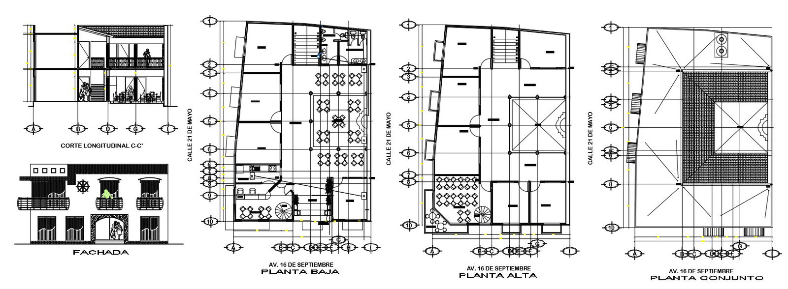 Complete Restaurant Layout Floor Plan Design Available in DWG Format