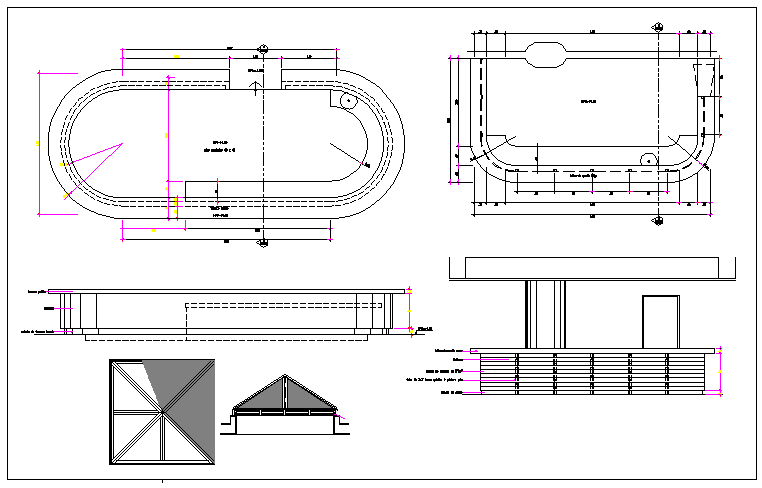 Restaurant Layout of Club House Elevation dwg file