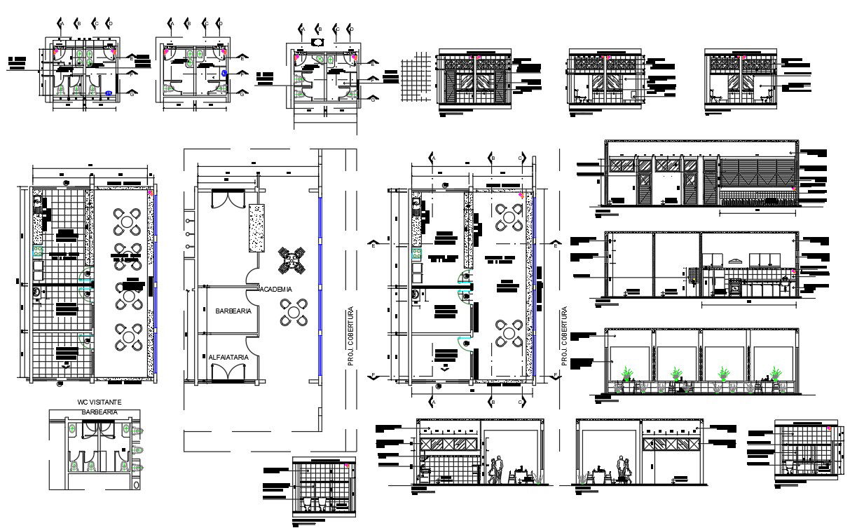 Restaurant Project With Design For DWG File