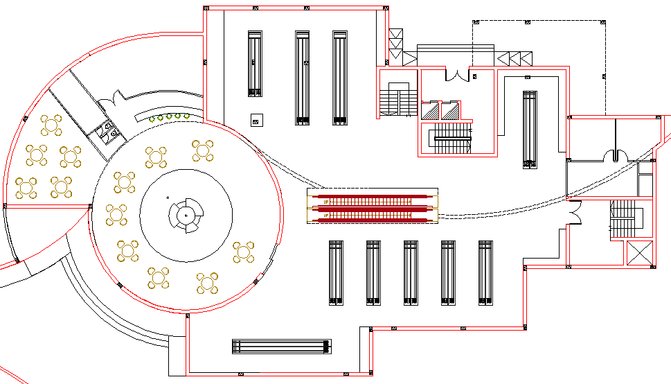 Restaurant architecture plan