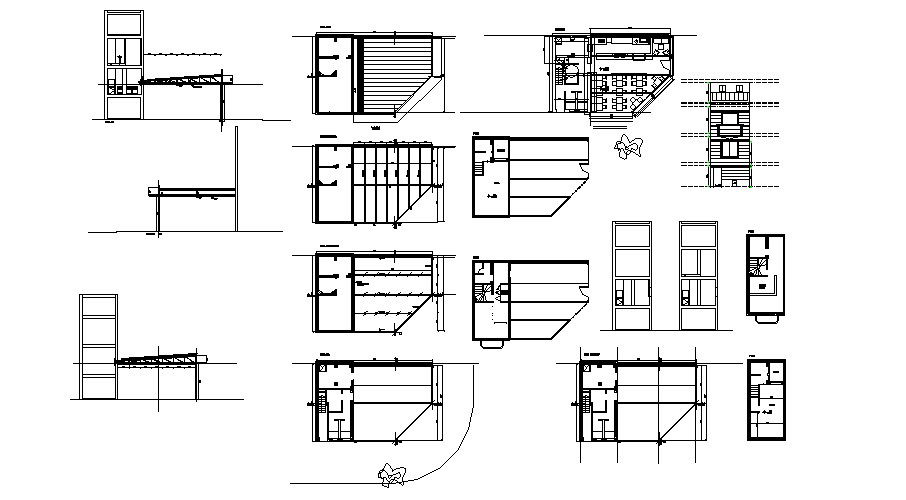 Restaurant cover plan and distribution plan details dwg file