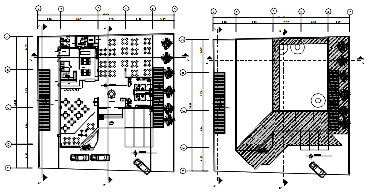 Fast Food Restaurant AutoCAD Drawings