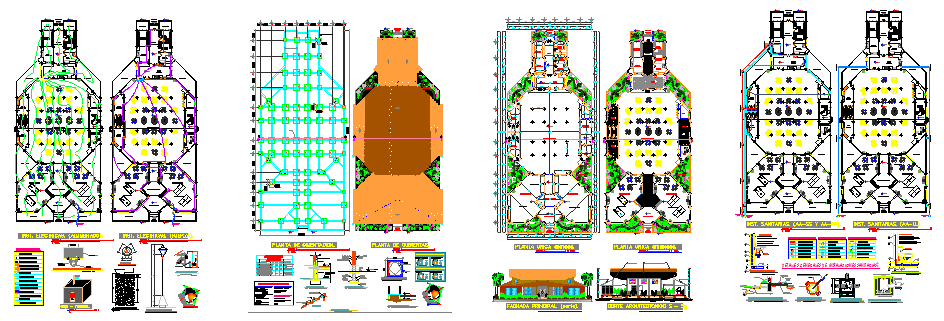 Restaurant design drawing with new theme