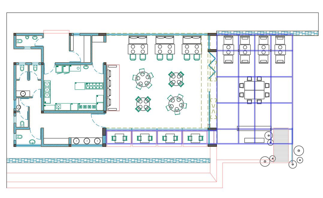 Restaurant furniture details