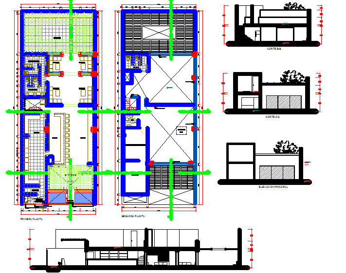 Restaurant with Bar layout dwg file