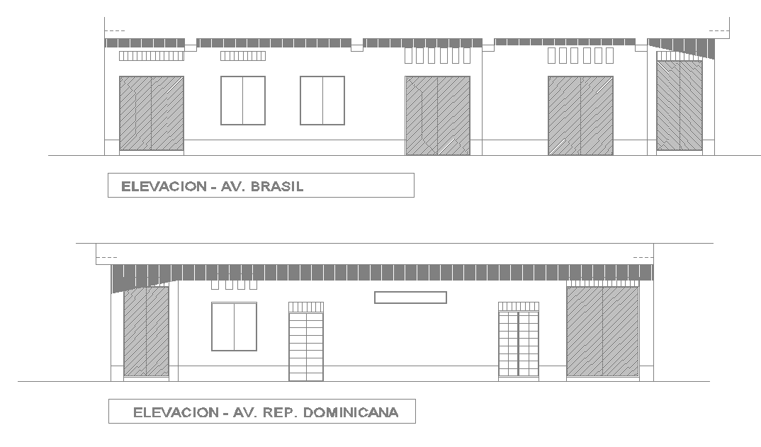 Restaurant Building Free Download Elevation Design DWG File