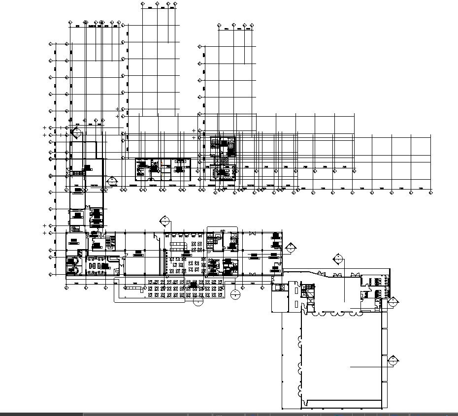 Restaurant Layout with Dining Area CAD Drawing In AutoCAD DWG File